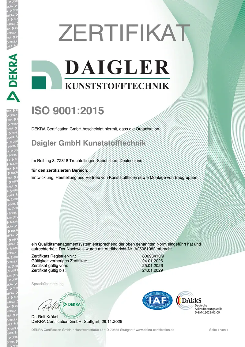 Zertifikat-ISO-9001:2015 Daigler (deutsch)